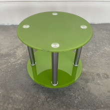 Скляний зелений столик