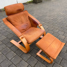Шкіряне крісло з оттоманкою для Nelo Sweden