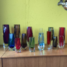 Сет дизайнерських ваз ручної роботи Murano