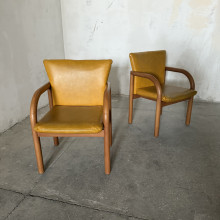 Кожаный стул Mid Century