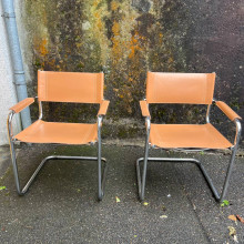 Консольный кожаный стул