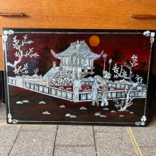 Азиатское лаковое панно