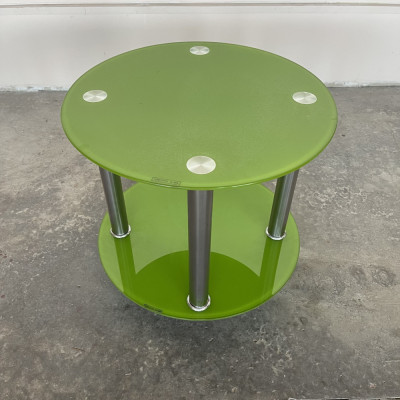 Стеклянный зеленый столик