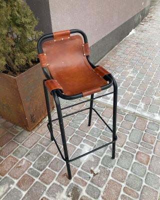 Барный кожаный стул